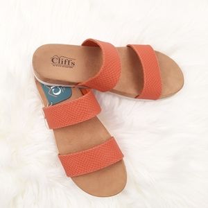 Cliffs Tahlie Strappy Footbed Orange Sandals